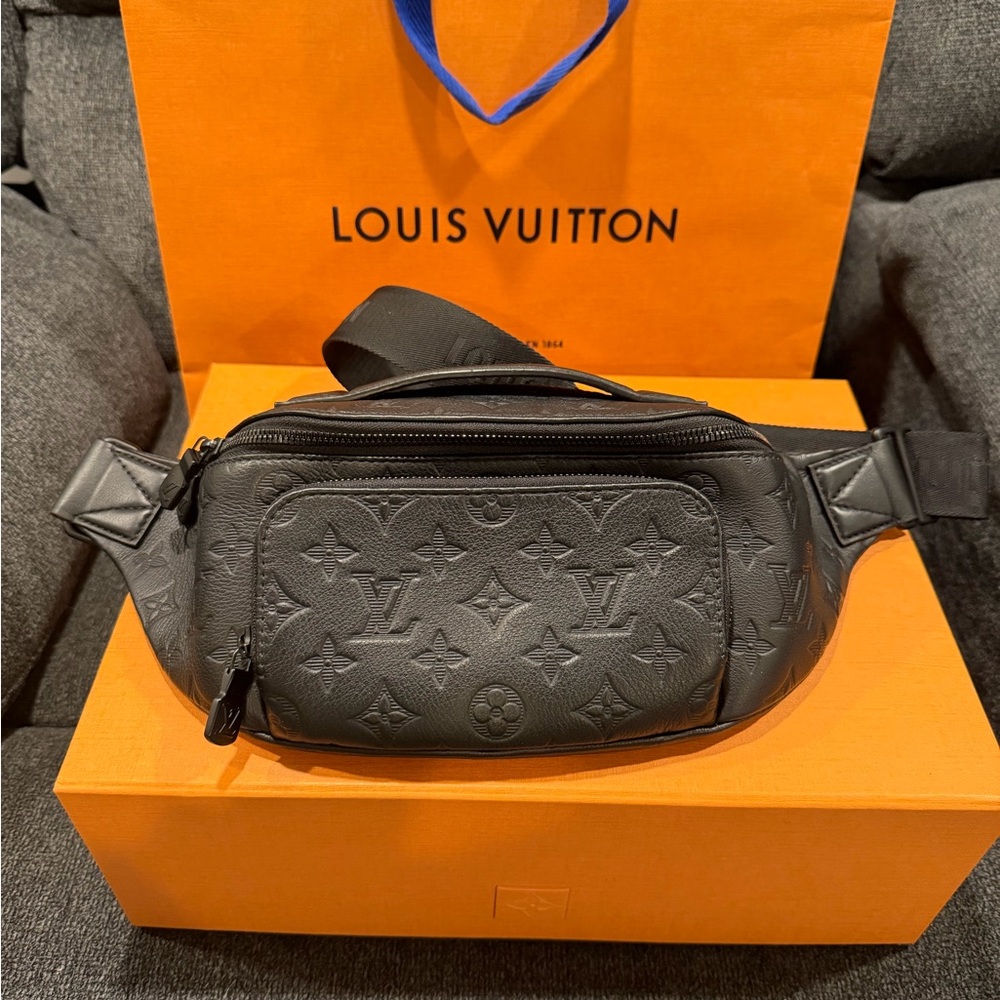 Louis Vuitton Men's Black Monogram Belt Bag Rush Bum Shadow Bag - Picture 7 of 8
